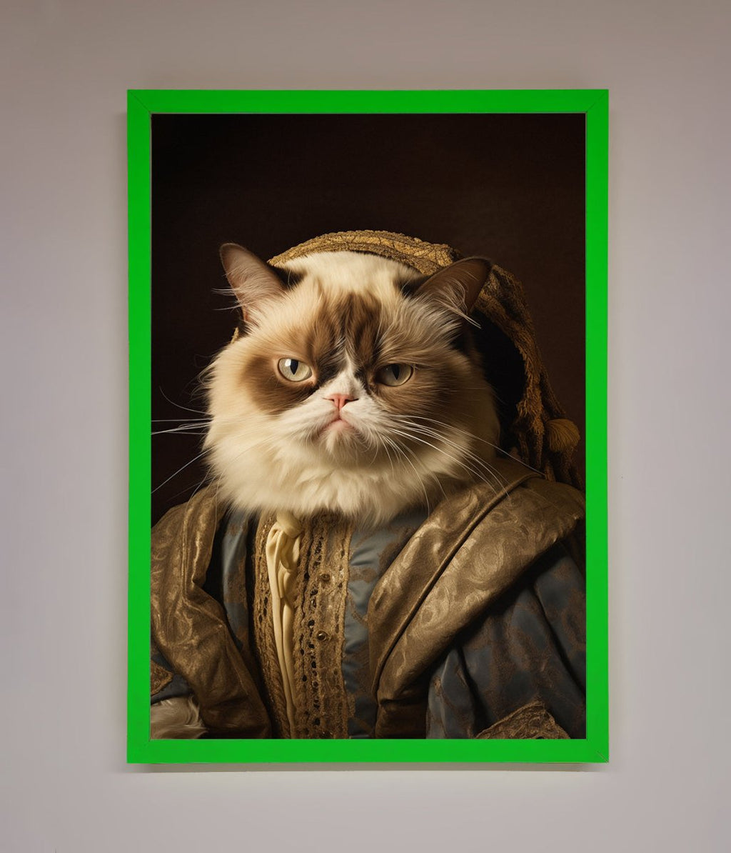 Renaissance Grumpy Cat Framed Print
