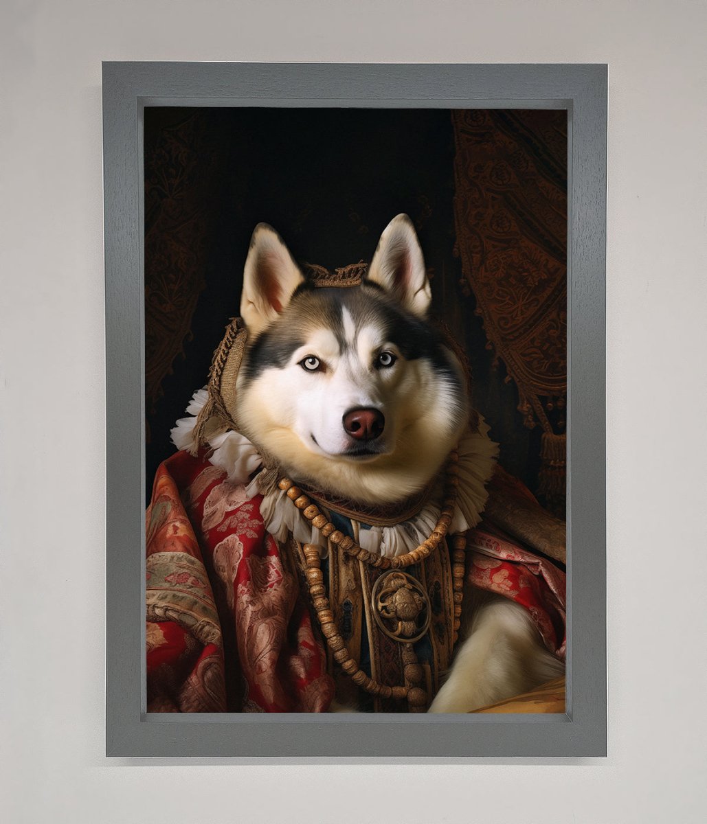 Renaissance Husky Framed Print