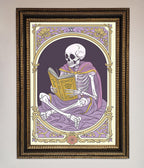 Tarot Skeleton Reader Framed Print