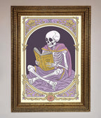 Tarot Skeleton Reader Framed Print