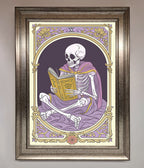 Tarot Skeleton Reader Framed Print