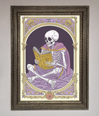 Tarot Skeleton Reader Framed Print
