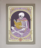 Tarot Skeleton Reader Framed Print