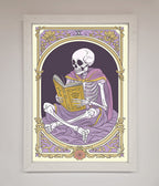 Tarot Skeleton Reader Framed Print