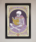 Tarot Skeleton Reader Framed Print