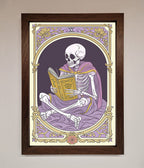 Tarot Skeleton Reader Framed Print