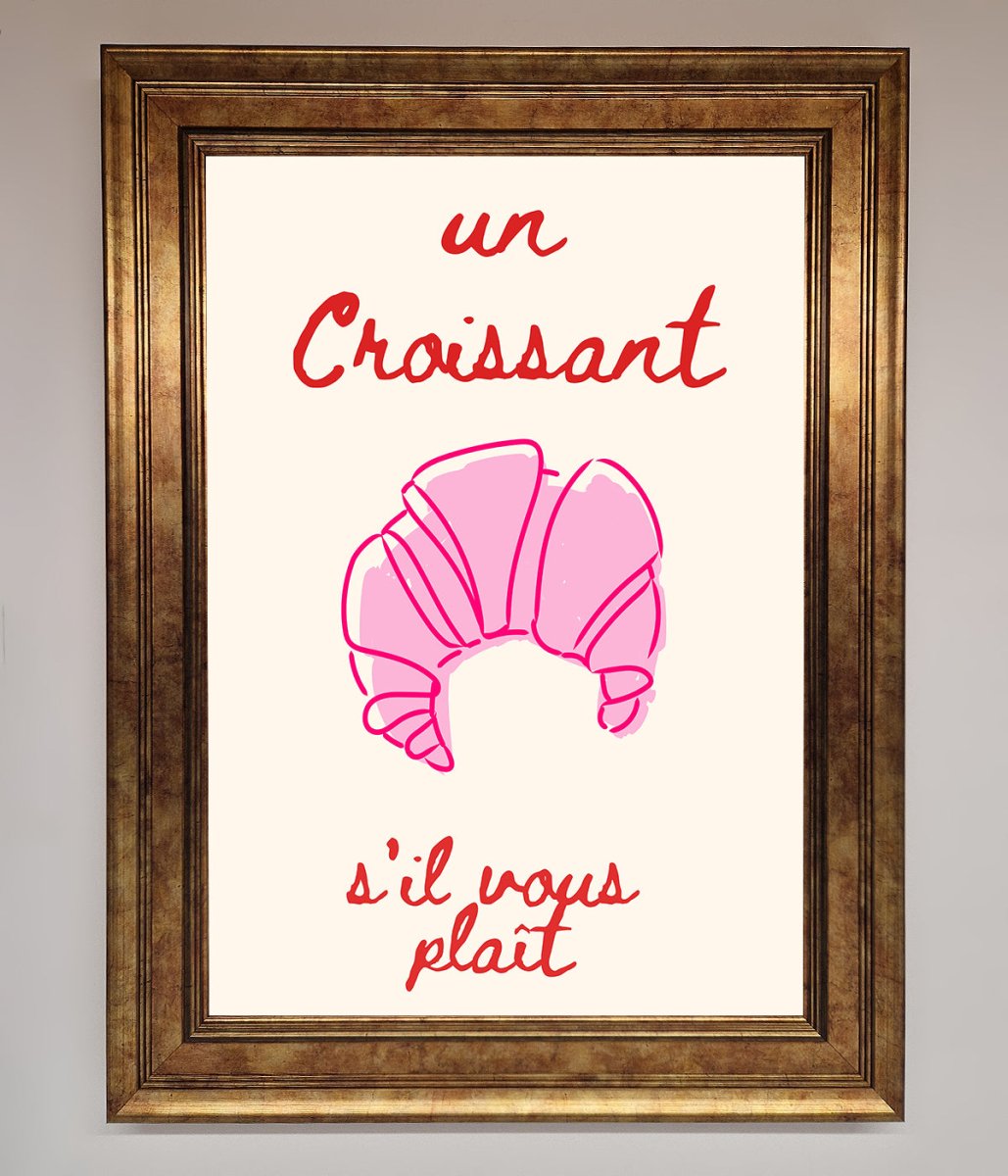 Un Croissant Framed Wall Art