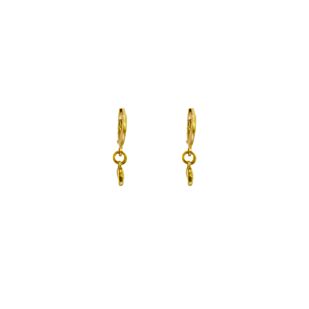 Dainty yellow gold vermeil earrings-1