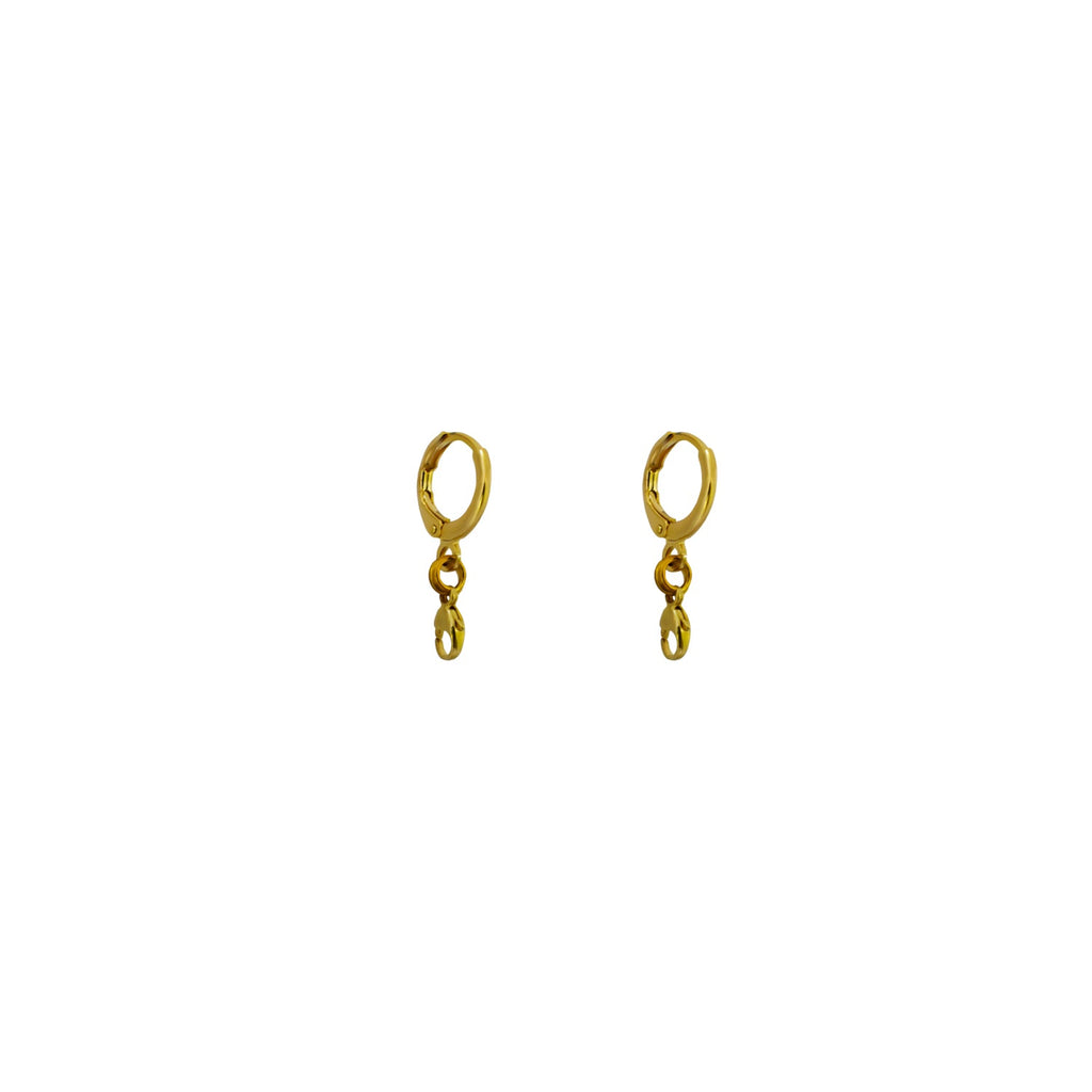 Dainty yellow gold vermeil earrings-0