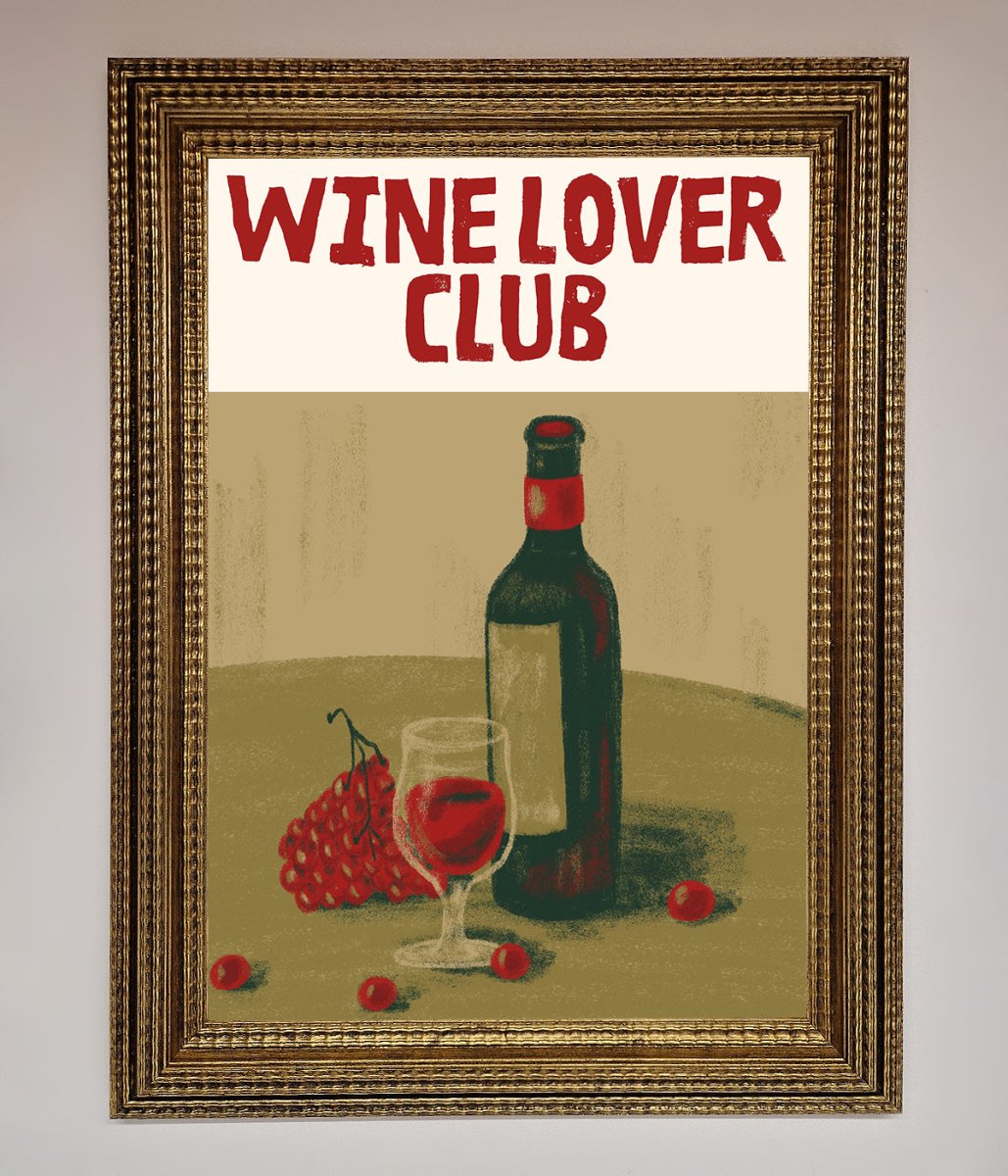 Wine Lovers Club Framed Poster
