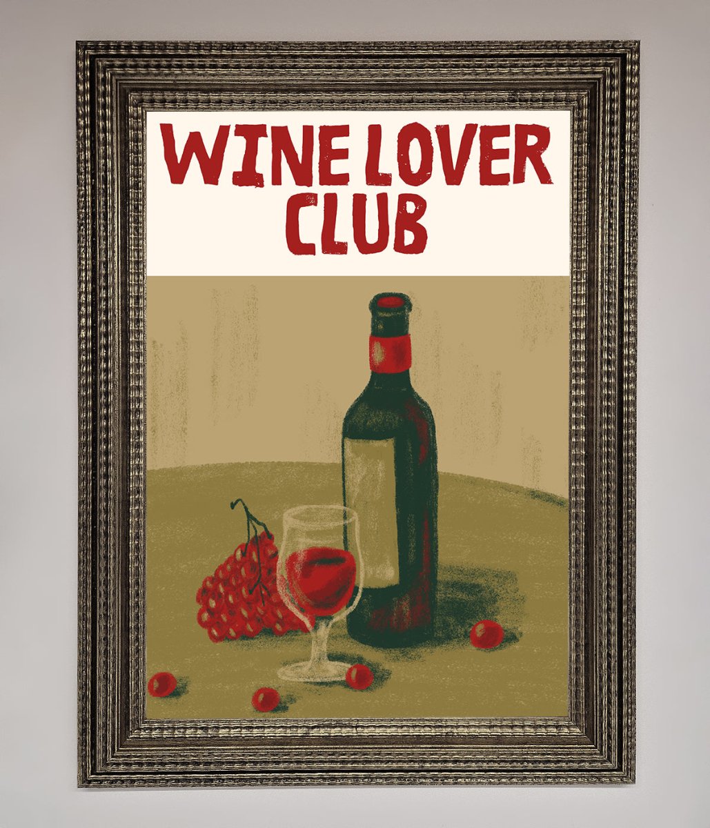Wine Lovers Club Framed Poster