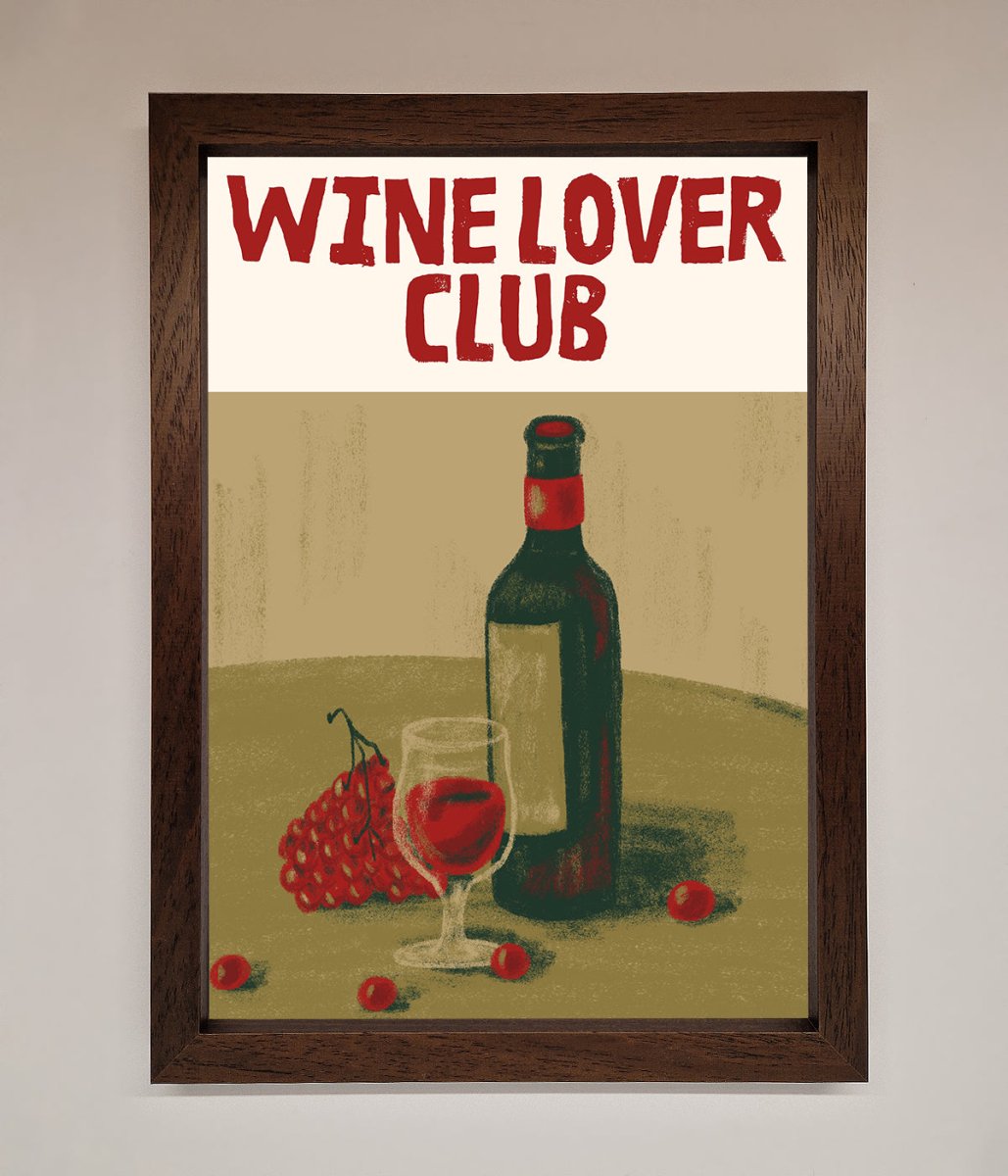 Wine Lovers Club Framed Poster