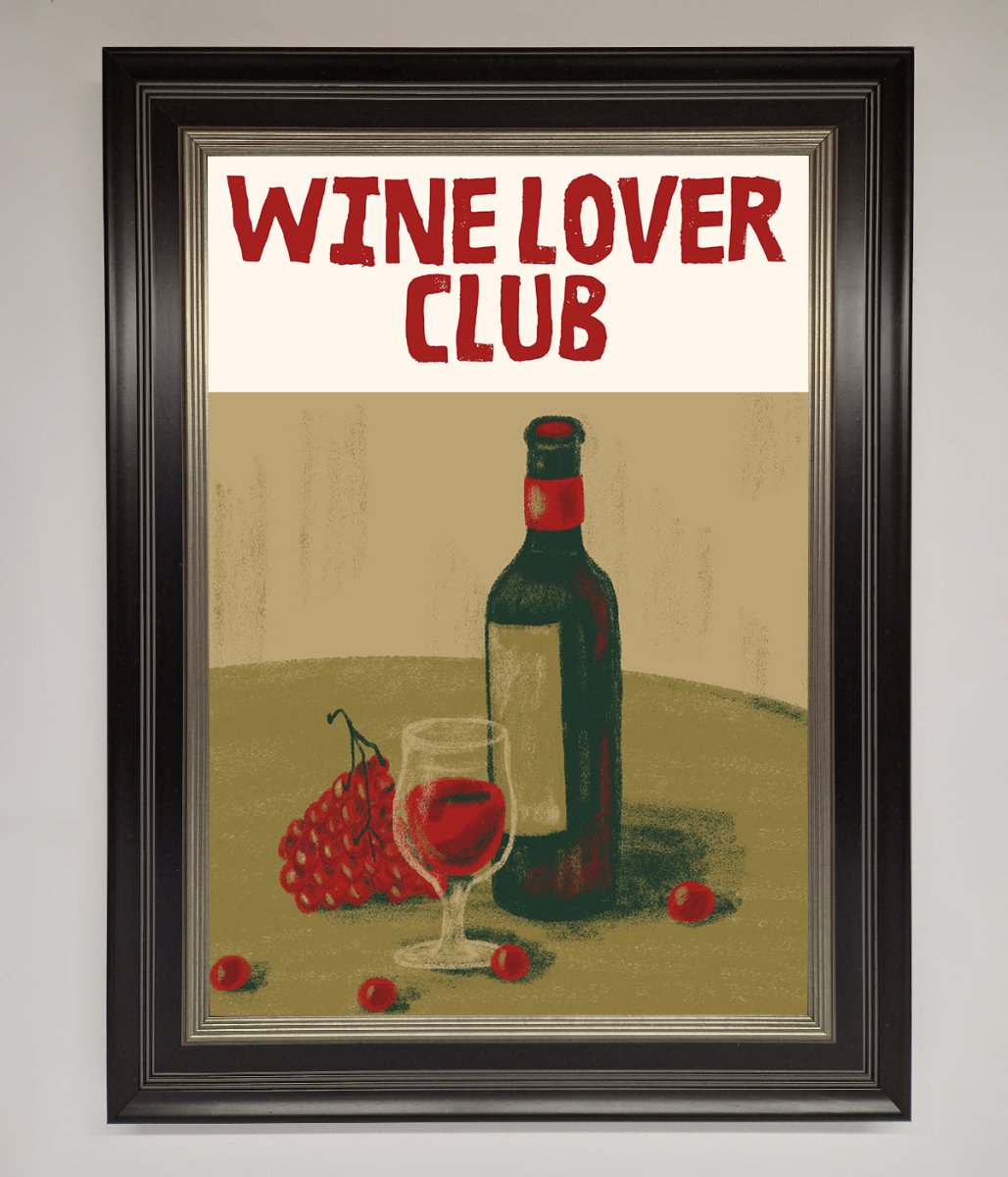 Wine Lovers Club Framed Poster