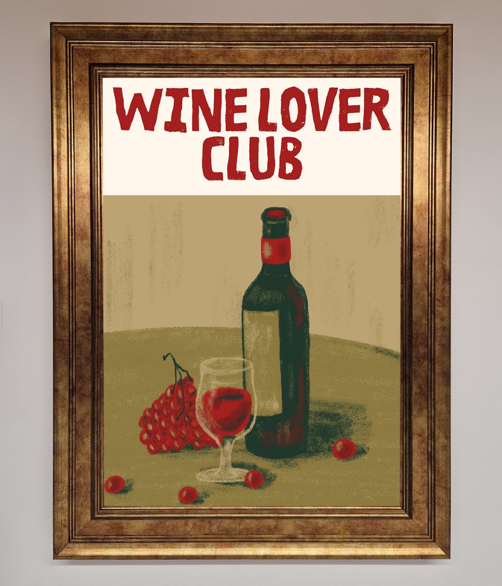 Wine Lovers Club Framed Poster